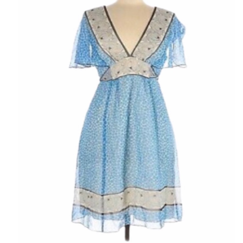 Anna Sui Made for Anthropologie Silk Vintage Dress